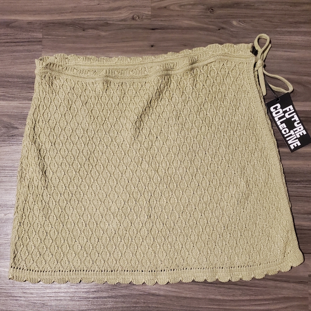 Sweater Wrap Mini Skirt Future Collective - Picture 3 of 13